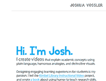 Tablet Screenshot of joshuavossler.com
